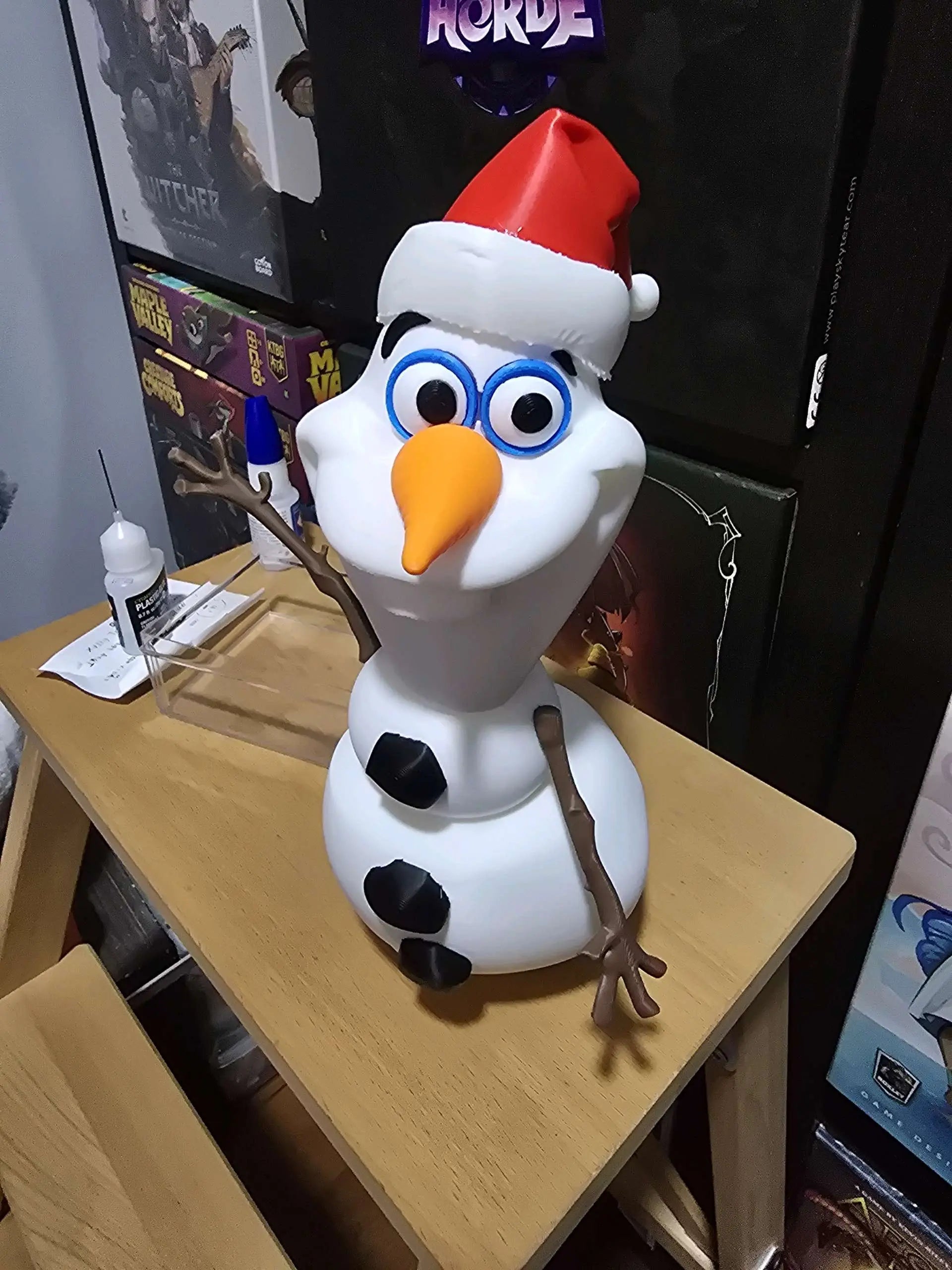 22" 1ft 10in Olaf Santa from Frozen arms glued on your end and hat as well by 3dCurioPrints