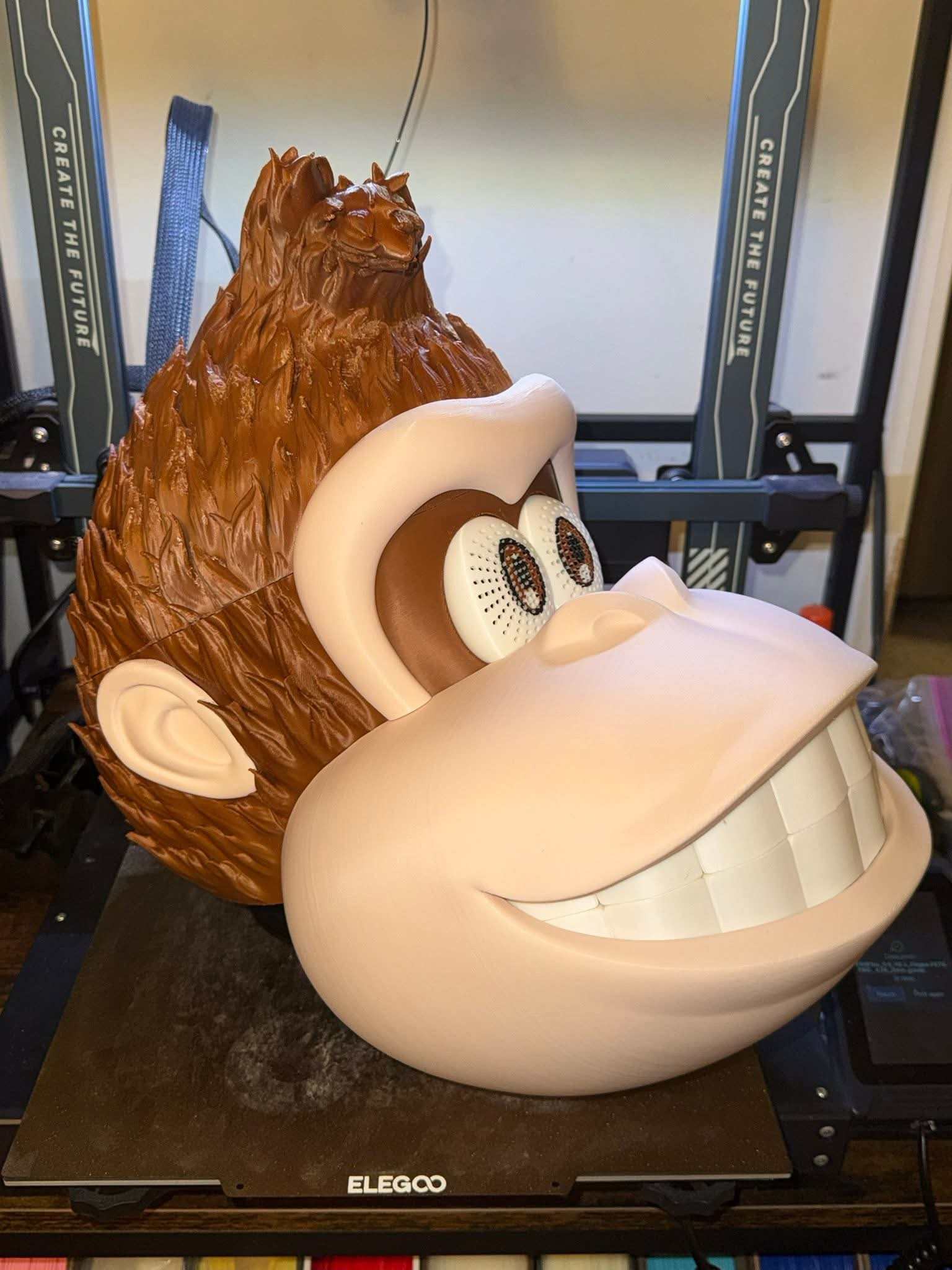 Donkey Kong helmet mask with magnets one size fit for cosplay and costume events