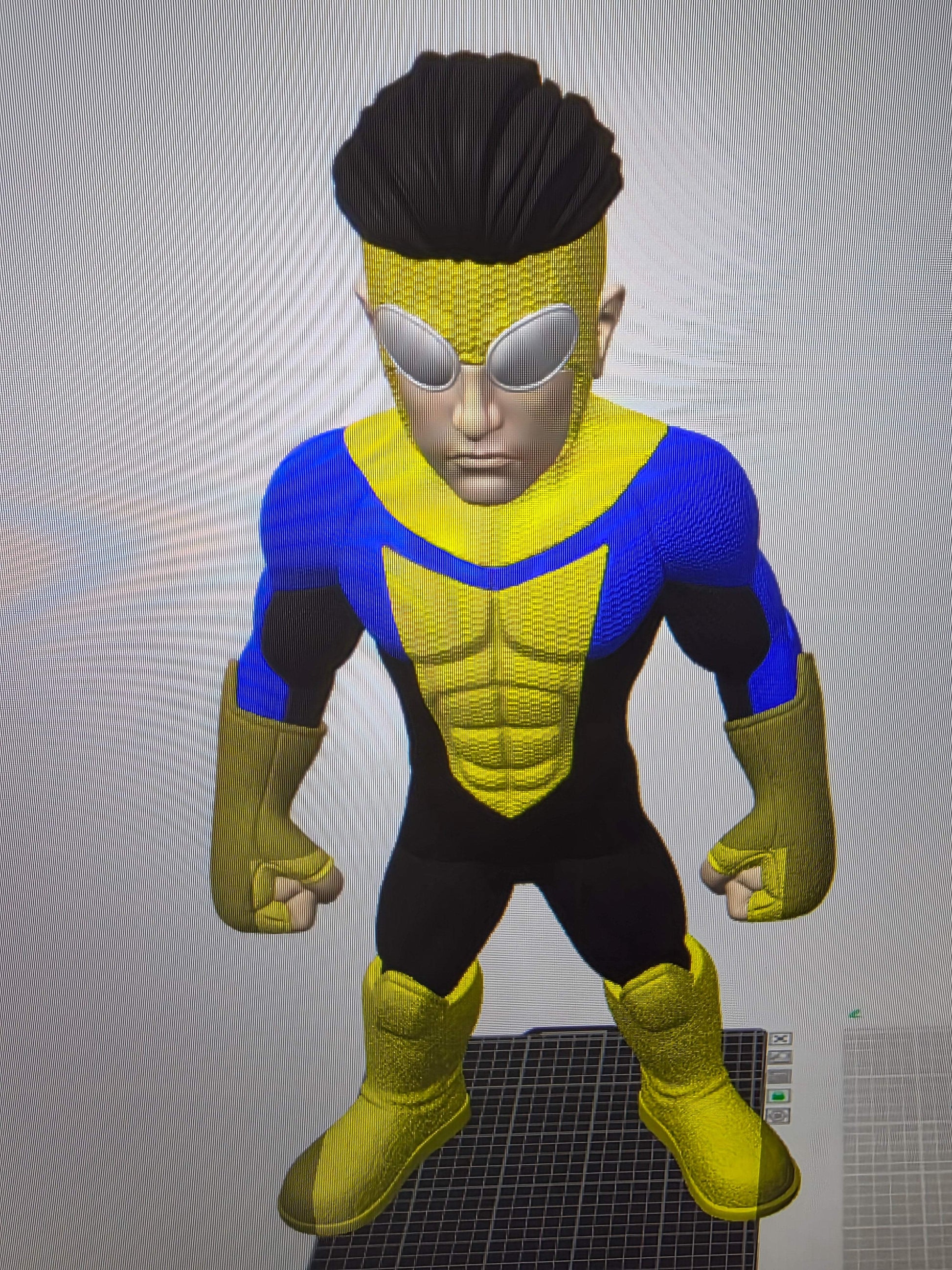 20" 1ft 8in Invincible yellow superhero suit bust