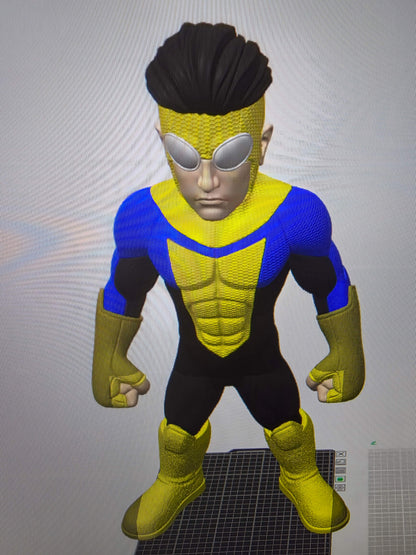 20" 1ft 8in Invincible yellow superhero suit bust