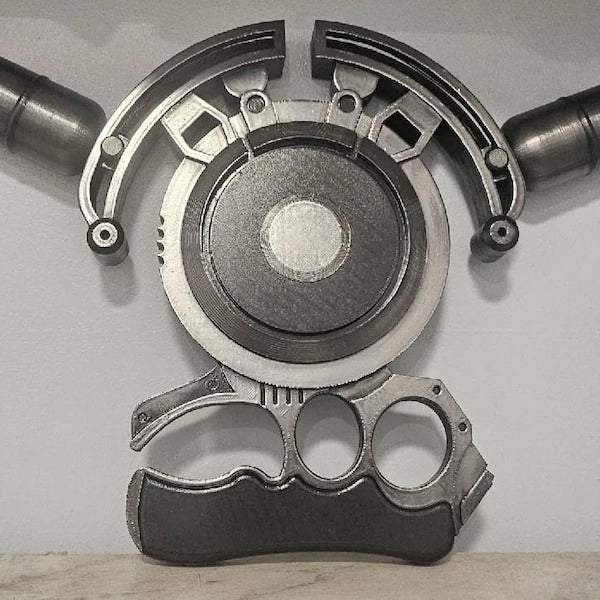Vigilante arkham line launcher cosplay batman superhero cosplay instead silver grey by 3dCurioPrints