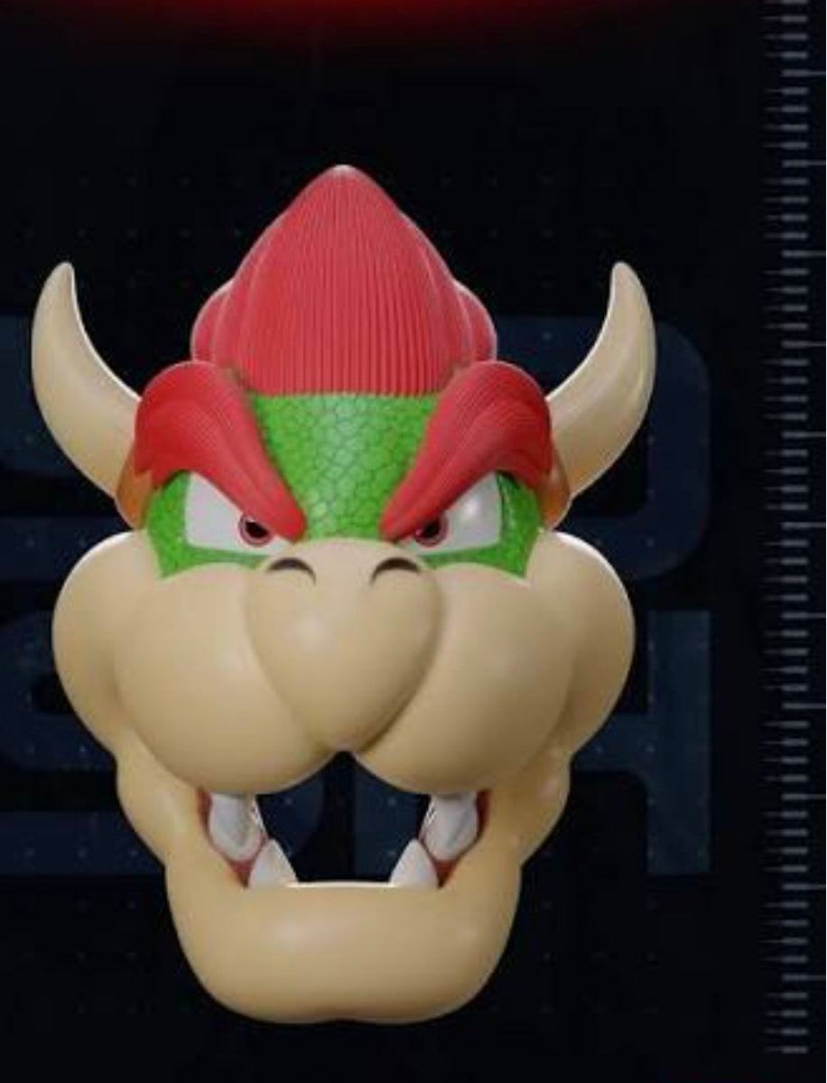 Bowser mask helmet with magnets one size standard cosplay prop