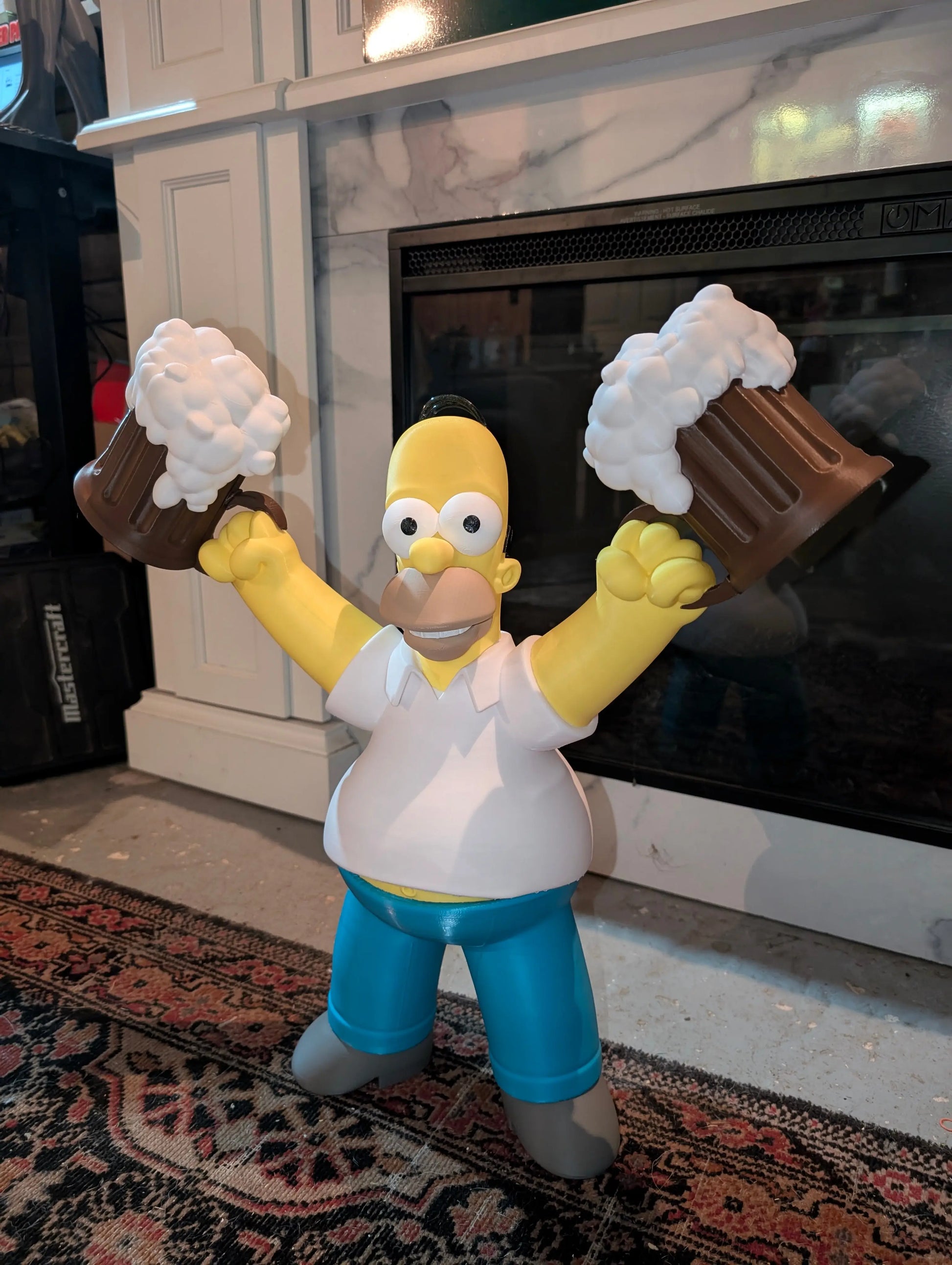 25" 2ft 1in Homer Simpson pants blue glue beer bottles and arms your end by 3dCurioPrints