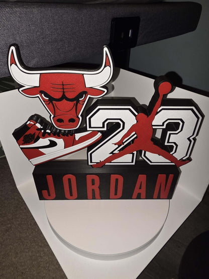 10" wall art micheal jordan chicago bulls sneakerhead by 3dCurioPrints