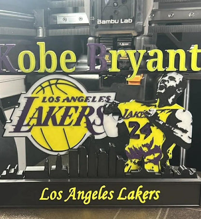 All sports 10-inch nameplate featuring NFL, NBA, and MLB athletes like Kobe, Jordan, LeBron, Curry, Ohtani, and Brady