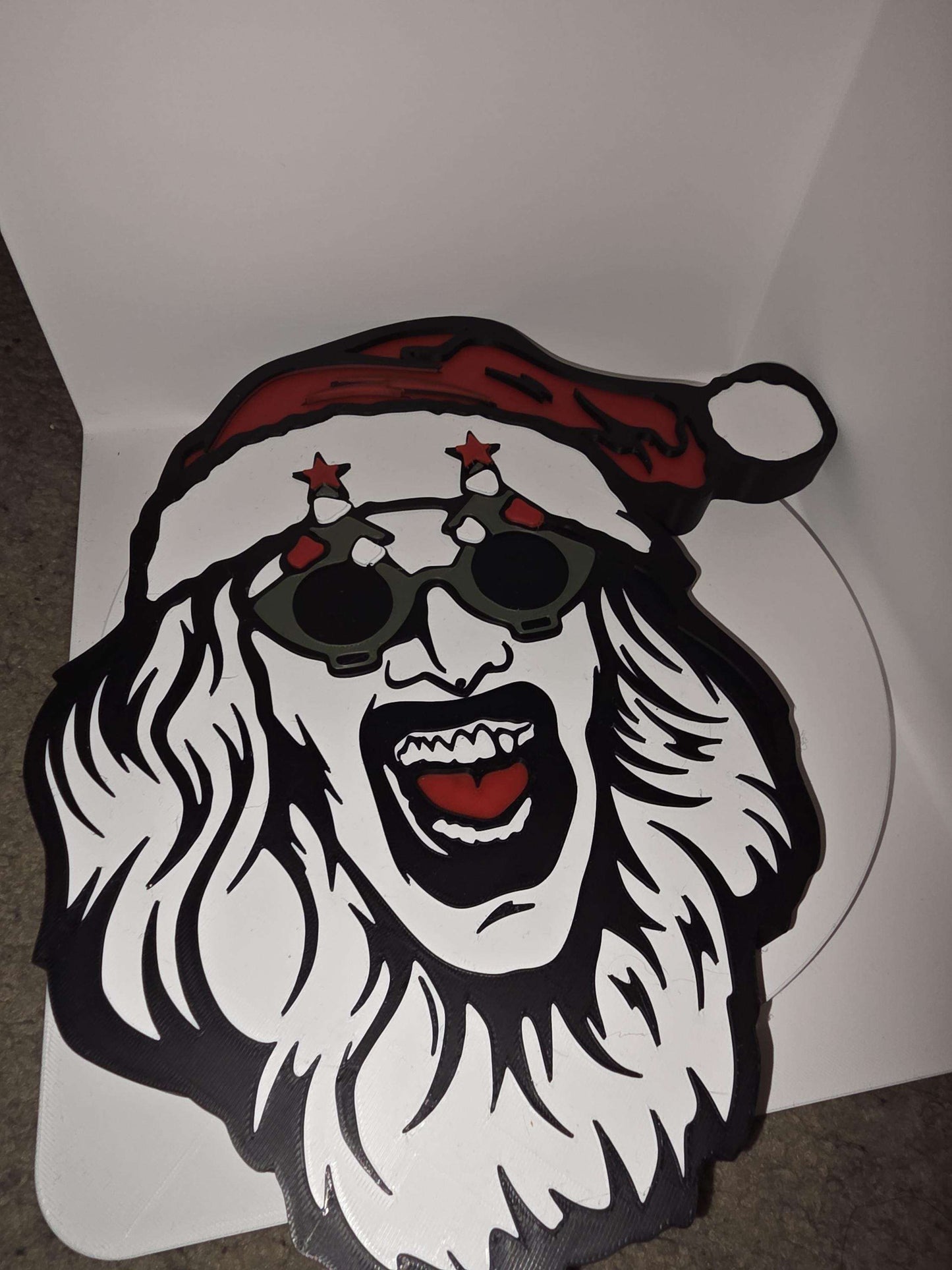 10" terrifier art the clown santa suit logo by 3dCurioPrints