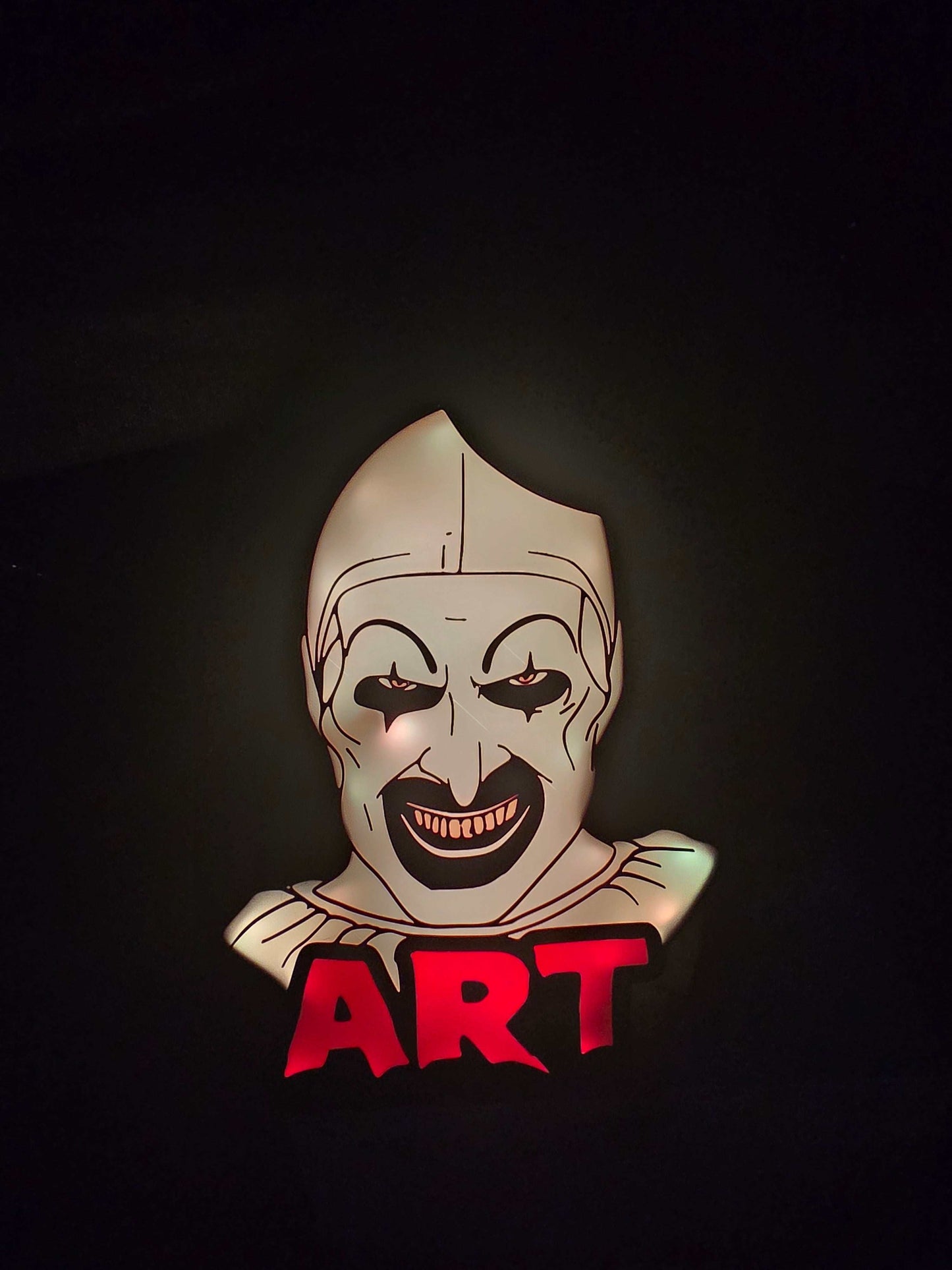 Art the Clown Terrifier LED backlit horror-themed lightbox decor