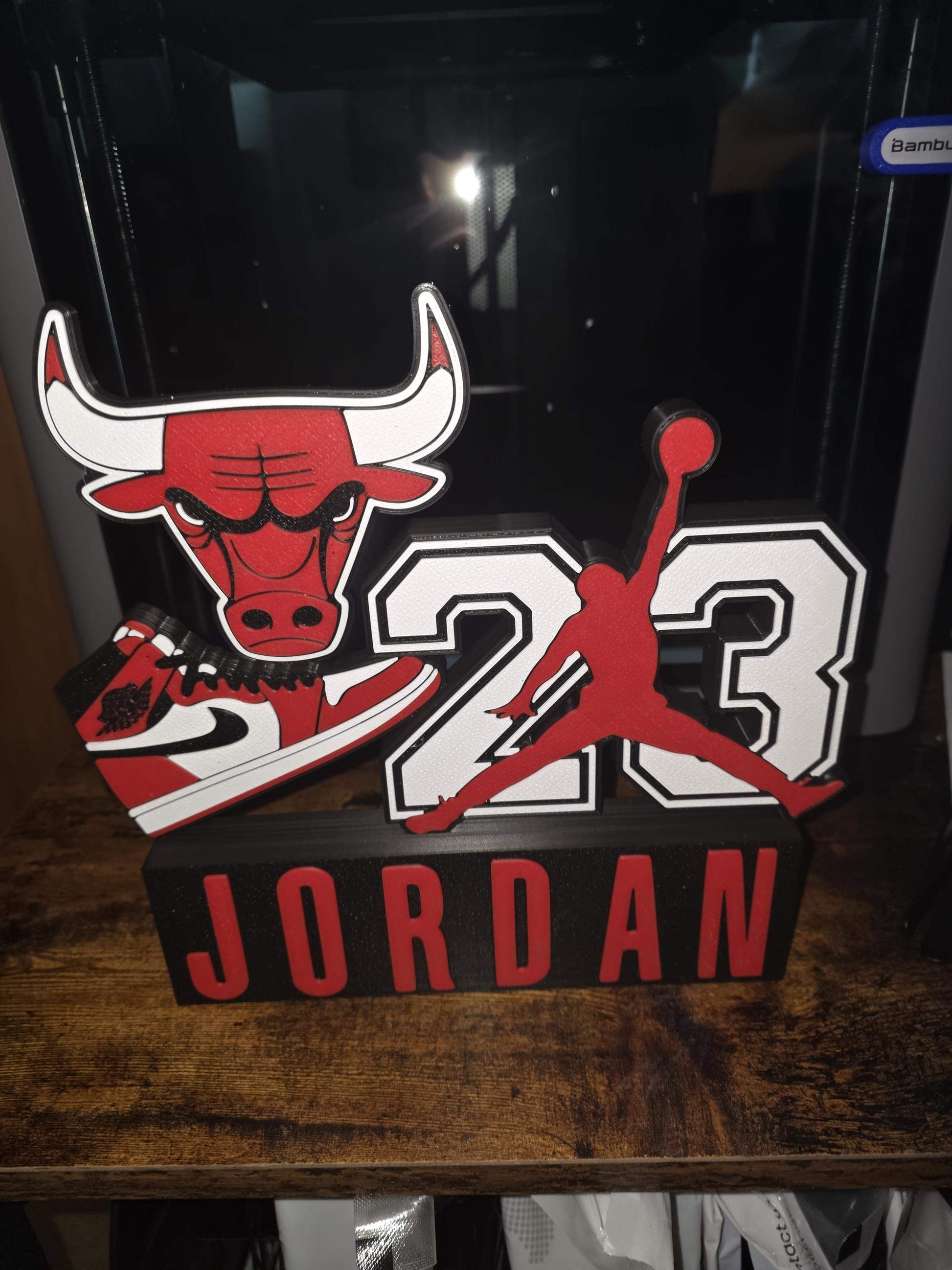 10" wall art micheal jordan chicago bulls sneakerhead by 3dCurioPrints