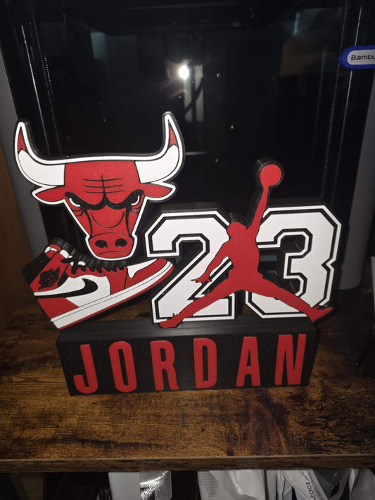 10" wall art micheal jordan chicago bulls sneakerhead by 3dCurioPrints