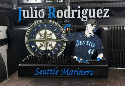All sports 10-inch nameplate featuring NFL, NBA, MLB athletes like Kobe, Jordan, LeBron, Curry, Ohtani, and Brady