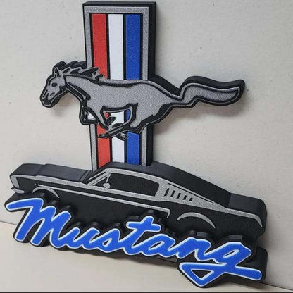 10" Ford mustang wall art desk art by 3dCurioPrints