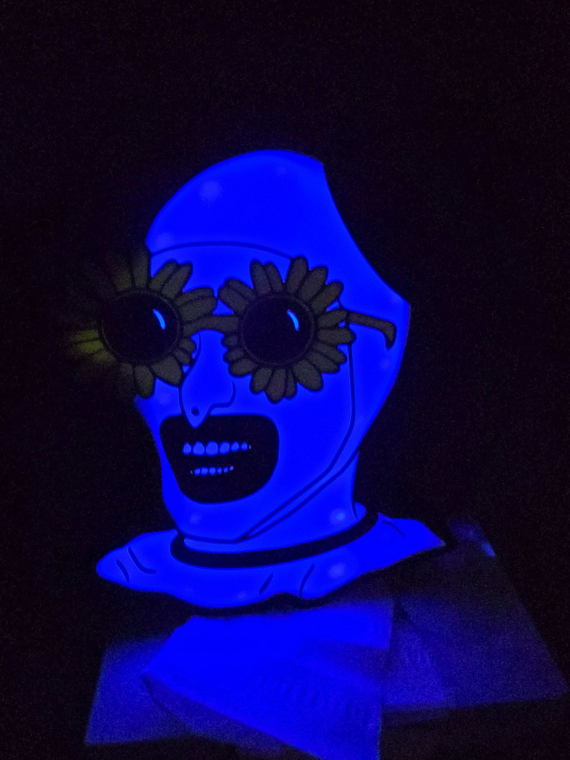 10" terrifier art the clown sunflower glasses with onn led remote by 3dCurioPrints