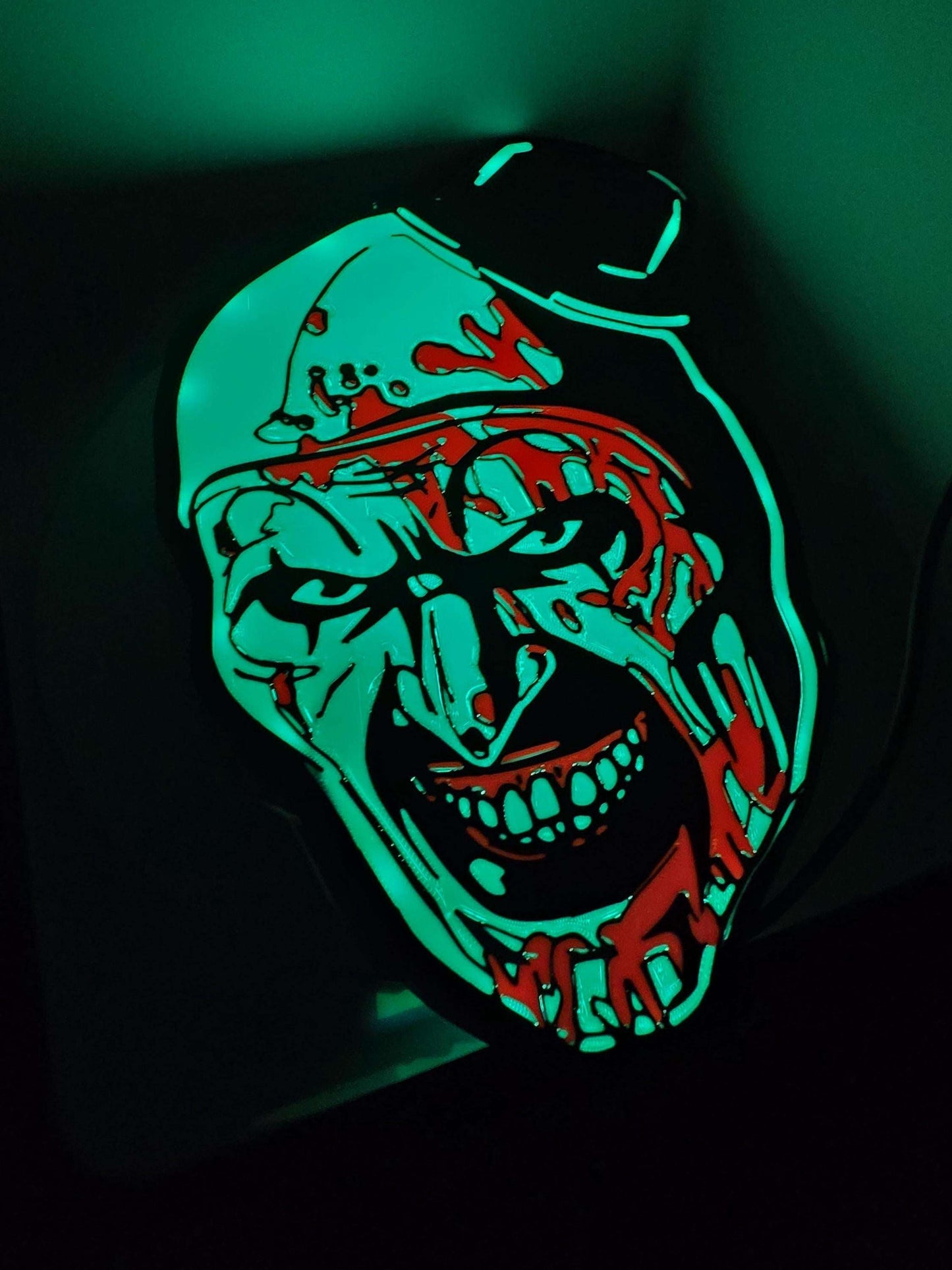 Terrifier art the clown lightbox with stand by 3dCurioPrints