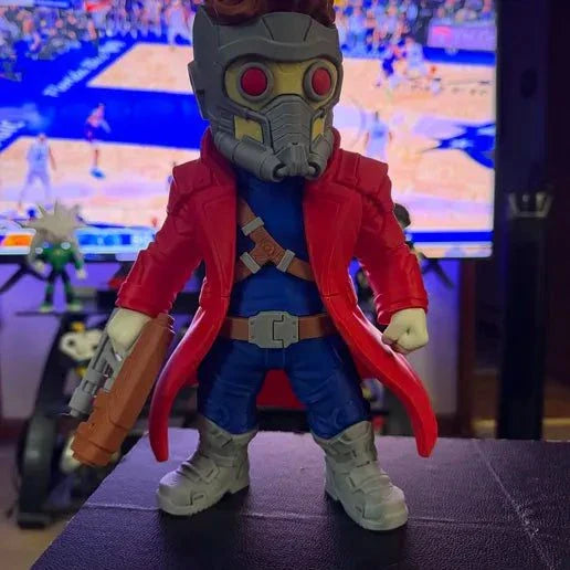 17-inch Star-Lord figure statue from Guardians of the Galaxy standing on a display base