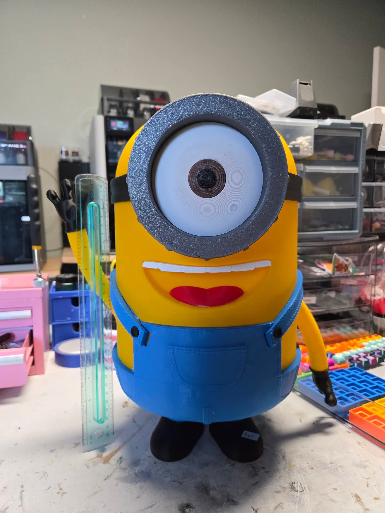 Steve from despicable me and minions movie will be 17" tall is middle one in last picture by 3dCurioPrints