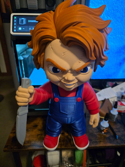 21 inch Chucky bust statue head and shoulders horror decor for collectors