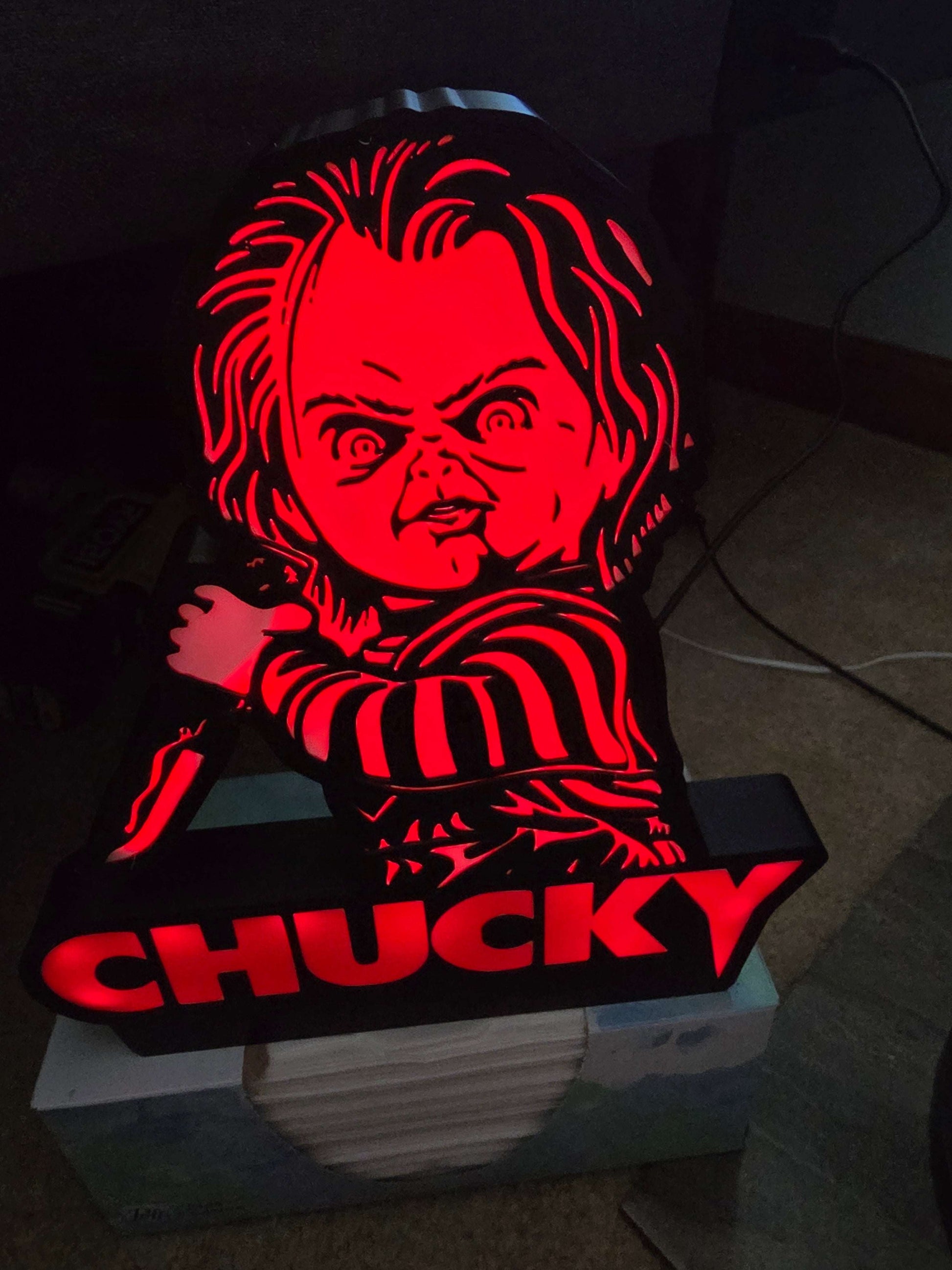 Chucky 10" lightbox comes with onn led lights ships in 1-2 days by 3dCurioPrints