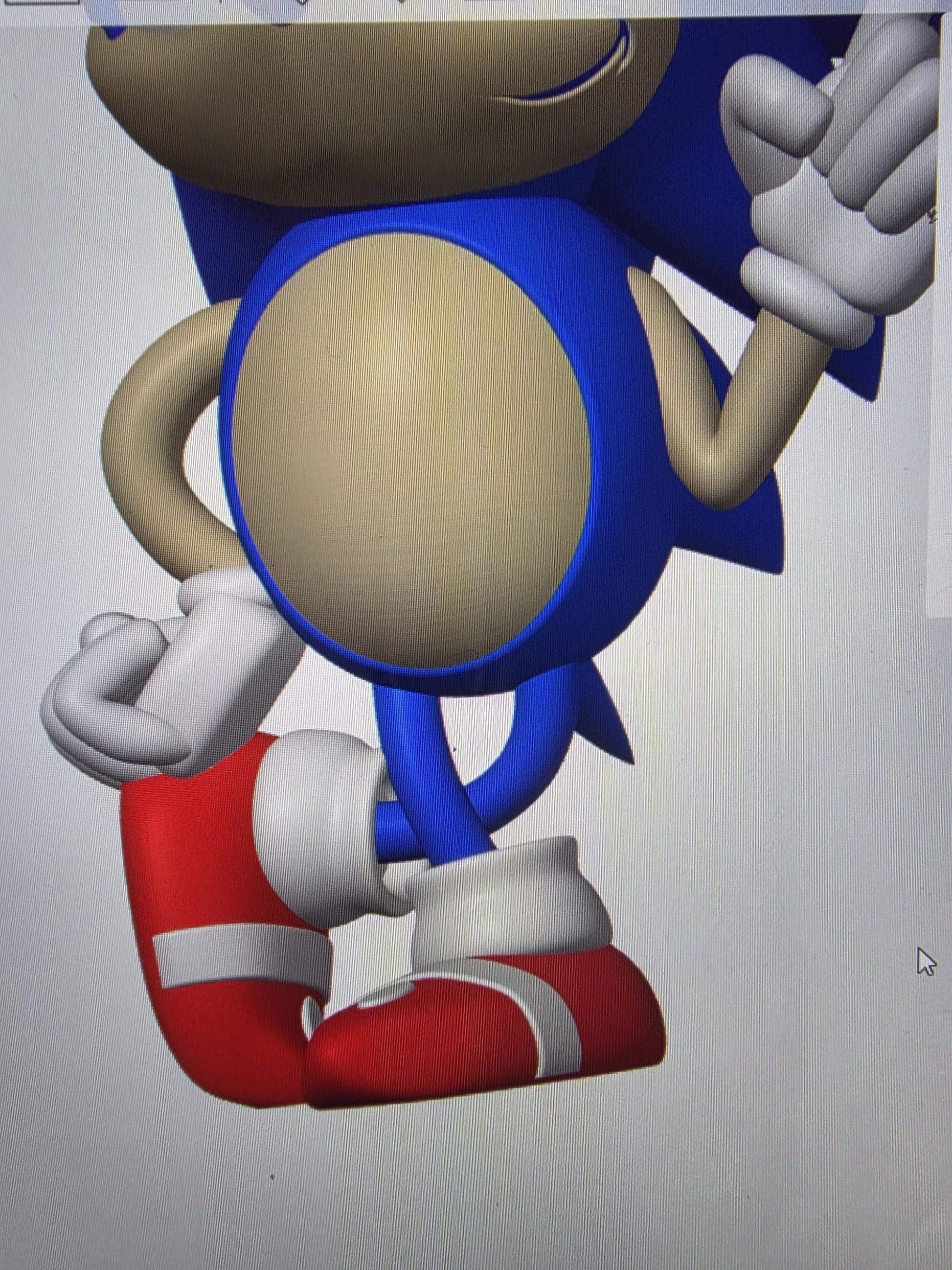 10" Sonic figure bust statue figure ready to ship by 3dCurioPrints