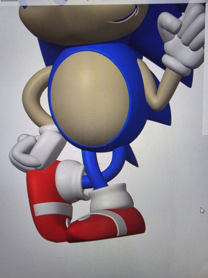 10" Sonic figure bust statue figure ready to ship by 3dCurioPrints