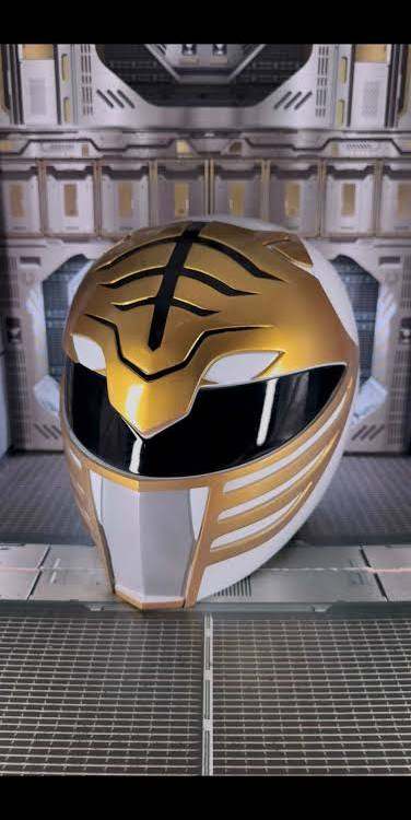 White power ranger full-size helmet mask with magnets