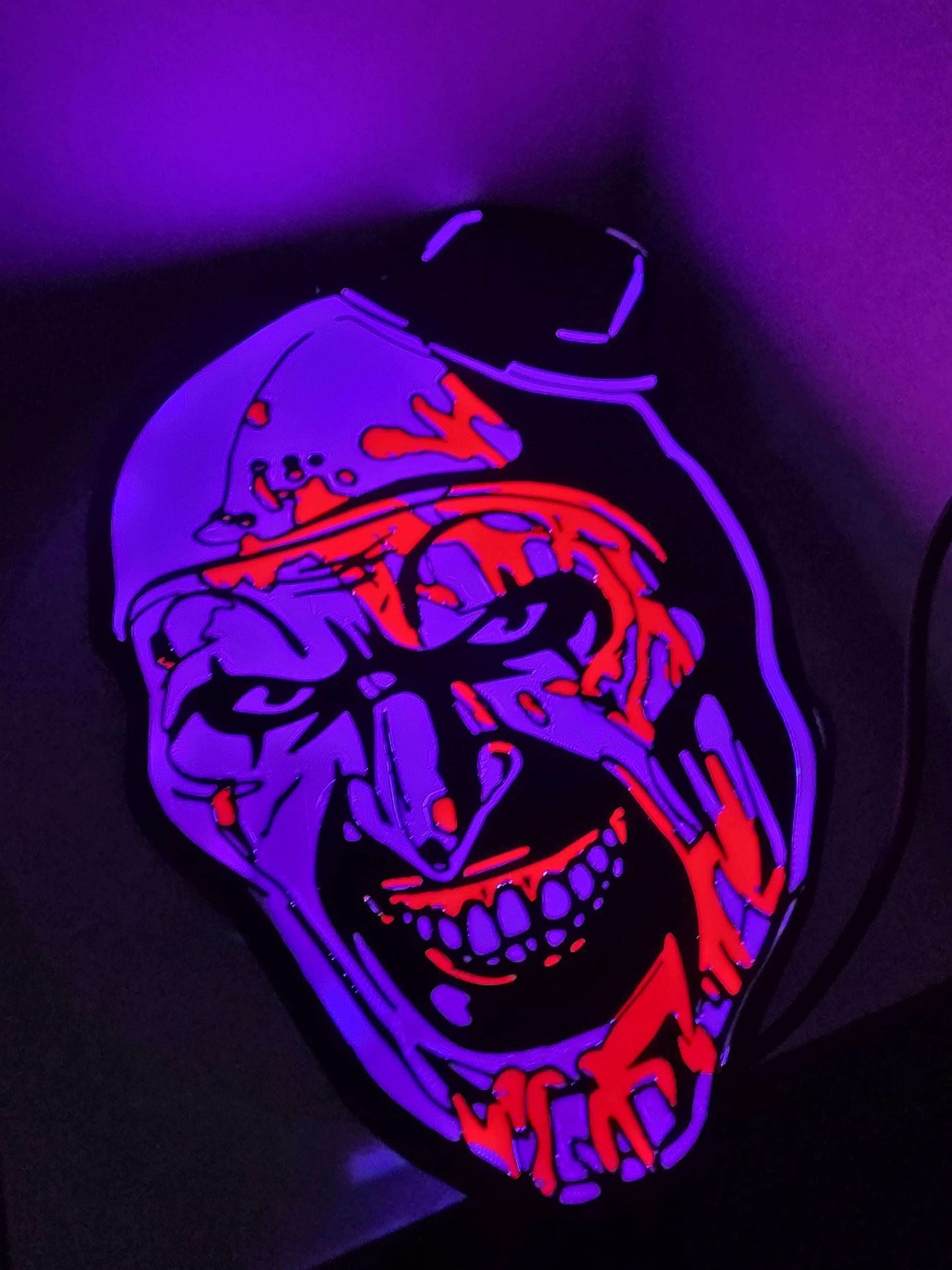 Terrifier art the clown lightbox with stand by 3dCurioPrints