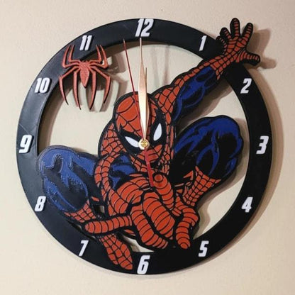 10-inch customizable wall clock featuring Star Wars, Spiderman, Stranger Things, and popular fandom designs
