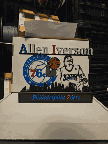 All sports 10 inch nameplate featuring NFL, NBA, and MLB athletes like Kobe, Jordan, LeBron, Curry, Ohtani, and Brady