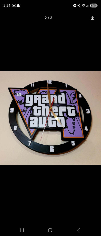 10-inch customizable wall clocks featuring Star Wars, Spiderman, Stranger Things, Pokémon, Fortnite, Minecraft, and Harley-Davidson designs
