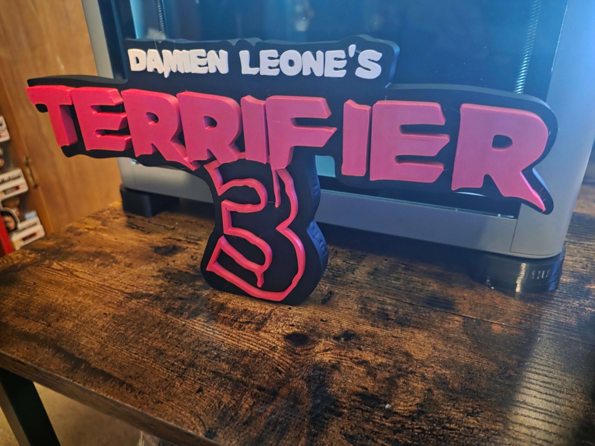 Terrifier 12-inch Art the Clown logo art piece for horror fans and collectors