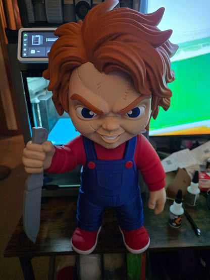 21 inch Chucky bust statue head and shoulders horror decor collectible
