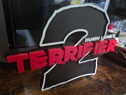 Terrifier 2 Art the Clown 12-inch horror logo prop display piece