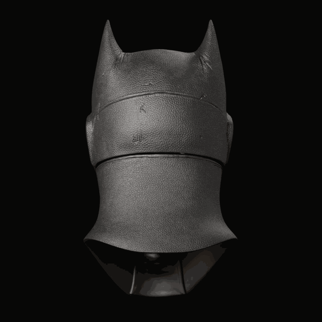 Concept Vigilante 2022 Batman mask fitting heads up to 23 inches with magnetic back for cosplay and collectibles
