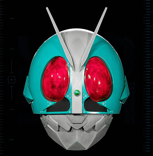 Shin Kamen rider mask fitting heads up to 24 inches, handmade with 5-day production time