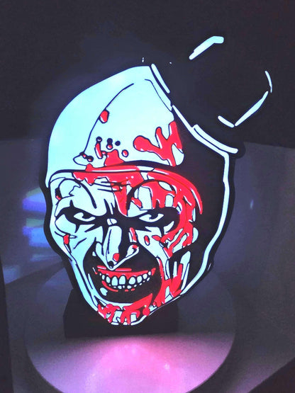 Terrifier art the clown lightbox with stand by 3dCurioPrints