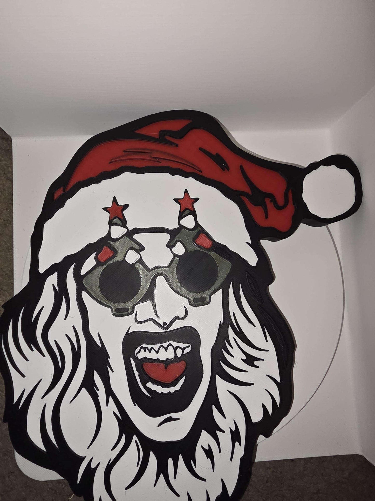 10" terrifier art the clown santa suit logo by 3dCurioPrints