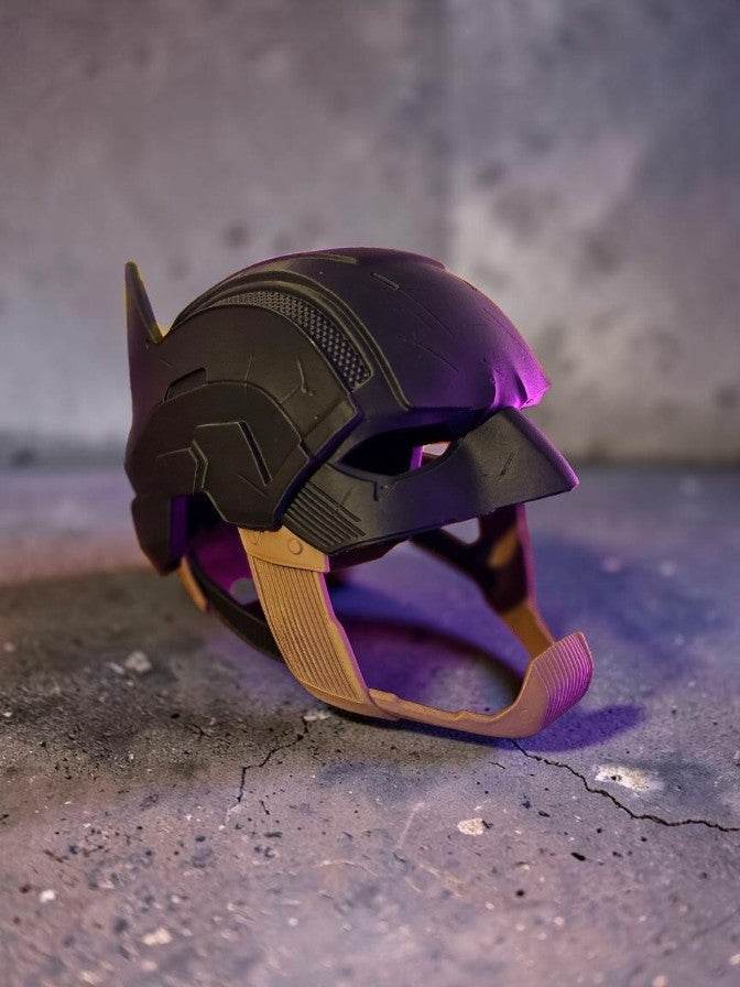 Full-size vigilante detective mask Batman helmet fitting heads up to 24 inches with detailed 3D print design