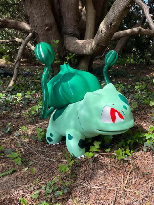 Full size Bulbasaur 2ft 3in made to order collectible statue with greenish and bluish hues