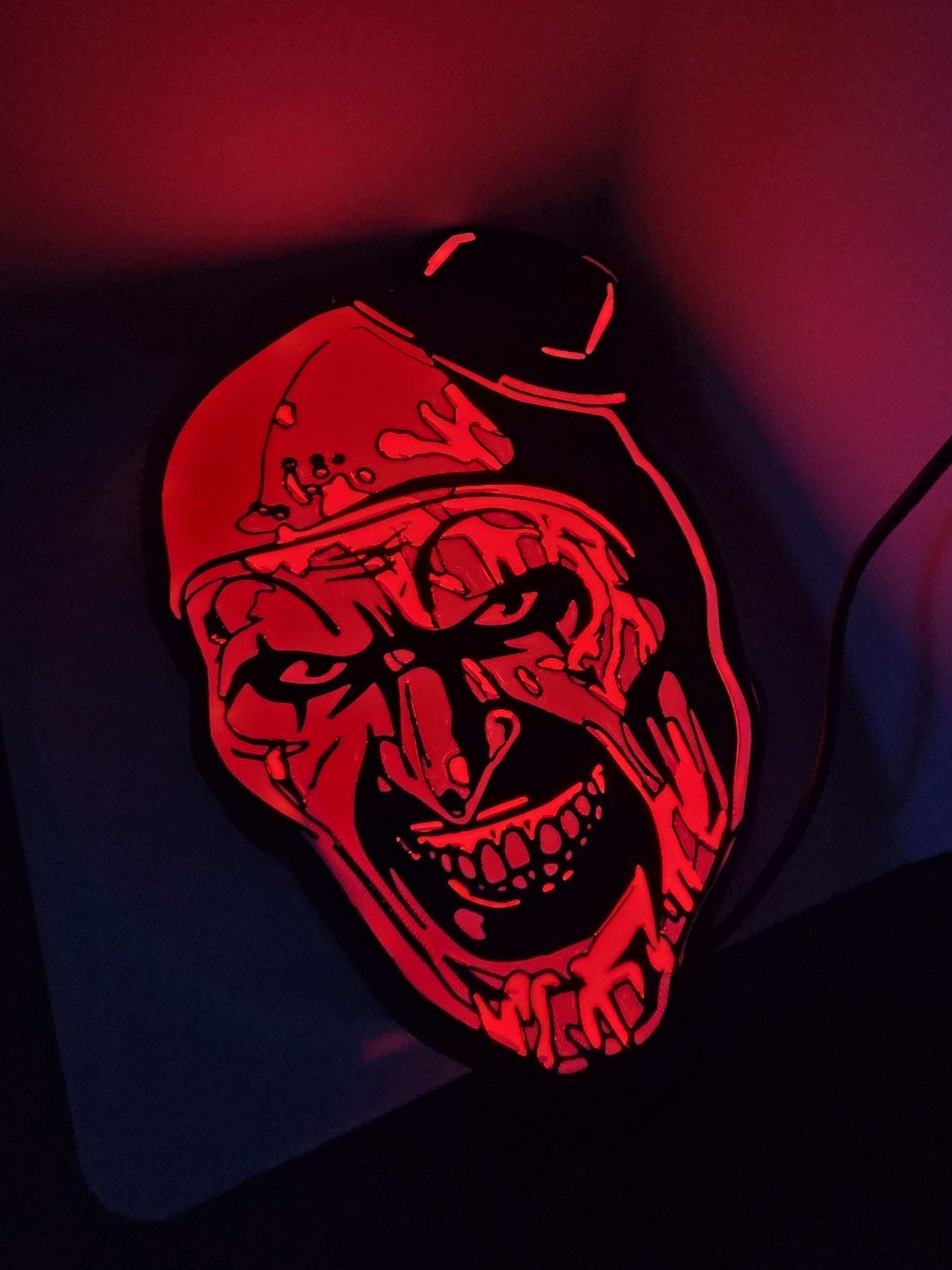 Terrifier art the clown lightbox with stand by 3dCurioPrints