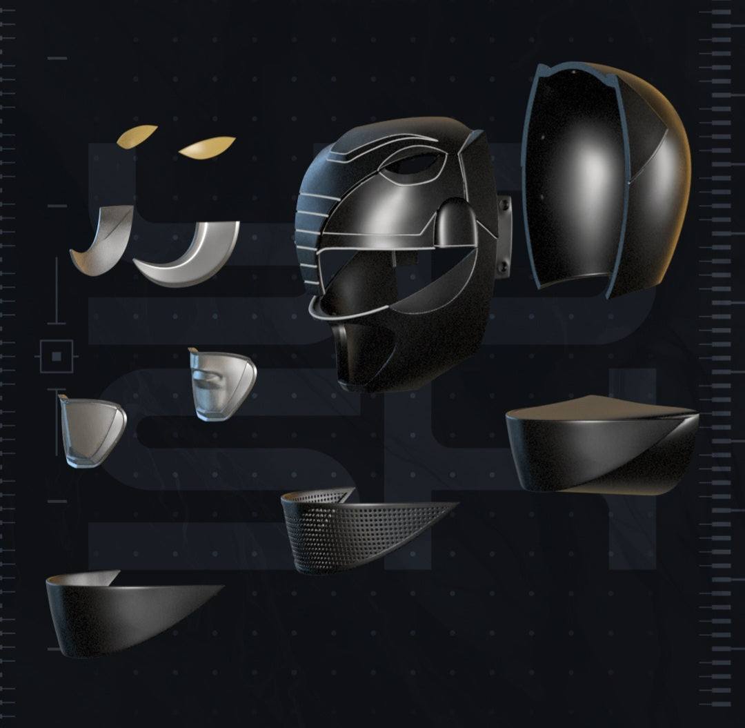 Black Power Ranger mask helmet fitting heads up to 24 inches