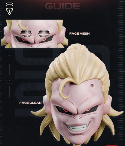 Soccer Majin Erlind Haaland Buu anime dragonball z helmet mask heads up to 24" by 3dCurioPrints