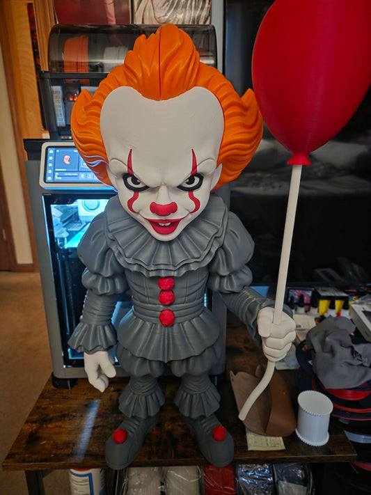 25" tall massive scary Pennywise clown figurine 25x15x10