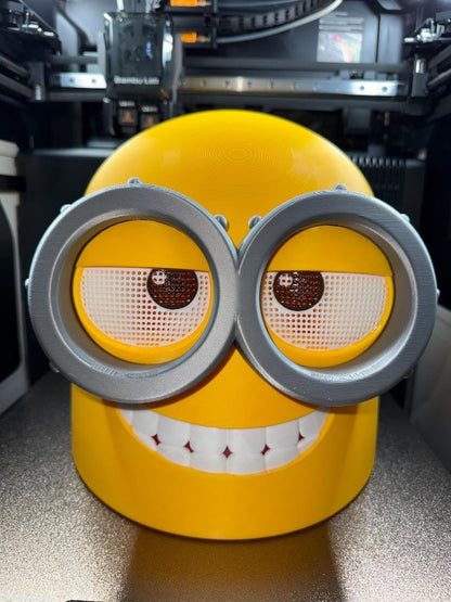 Minion helmet mask with magnets, one size fits all