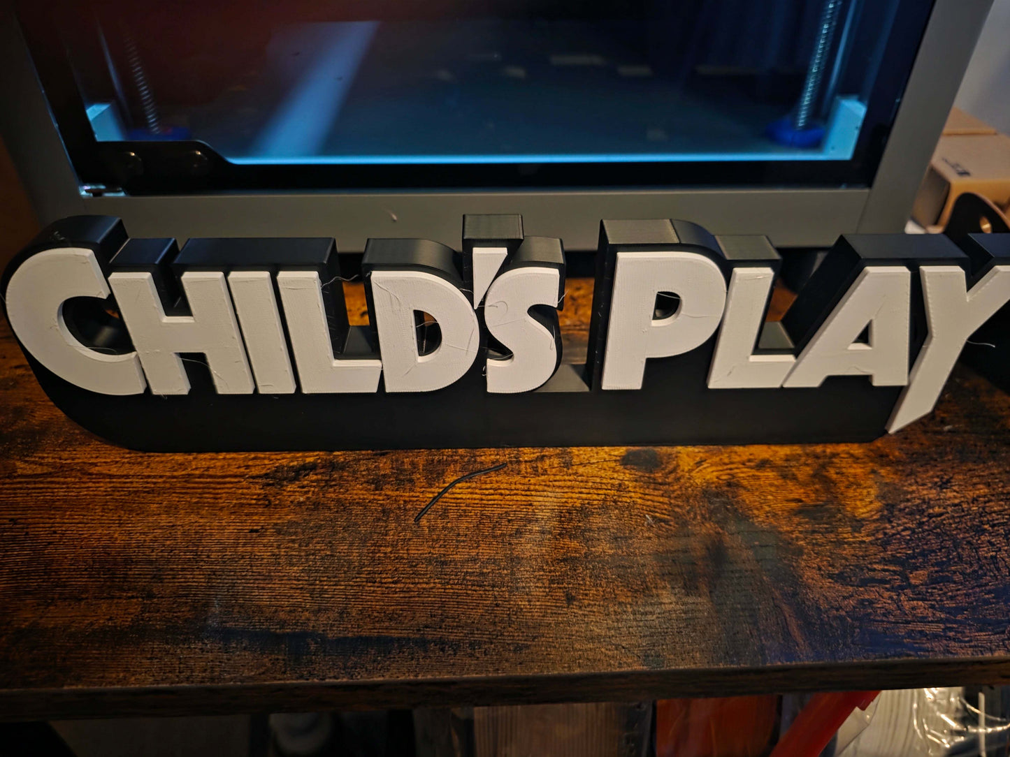 Large Childs Play Chucky sign 12x3 for horror fan display