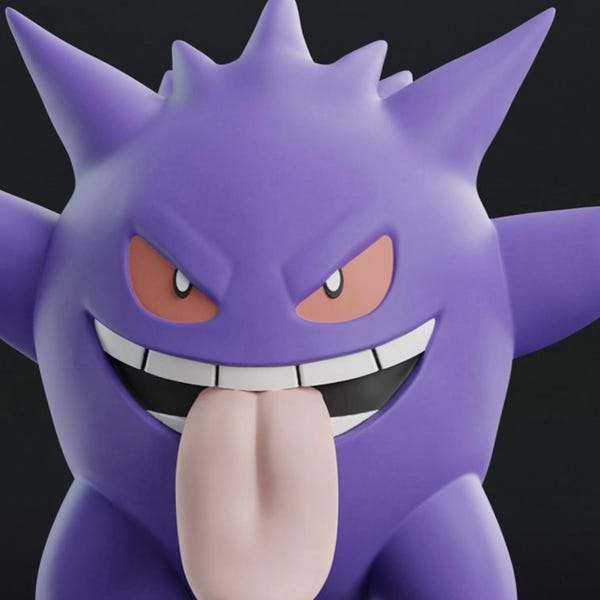 Large 1:1 full size 4ft 11in life size gengar #0094 pokemon bust statue figure by 3dCurioPrints