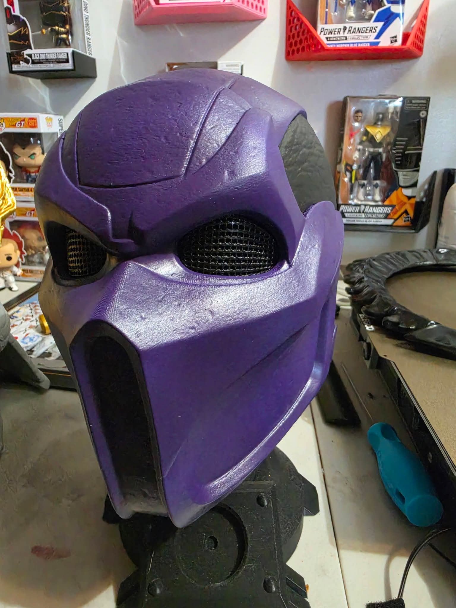 Noob salbot mk2 mask dark purple and black with magnets Mortal Kombat 2 style
