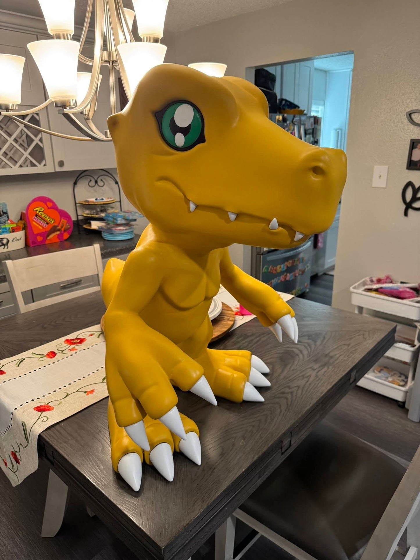 Life size agu agumon 2 ft 5 in full size anime figure standing tall