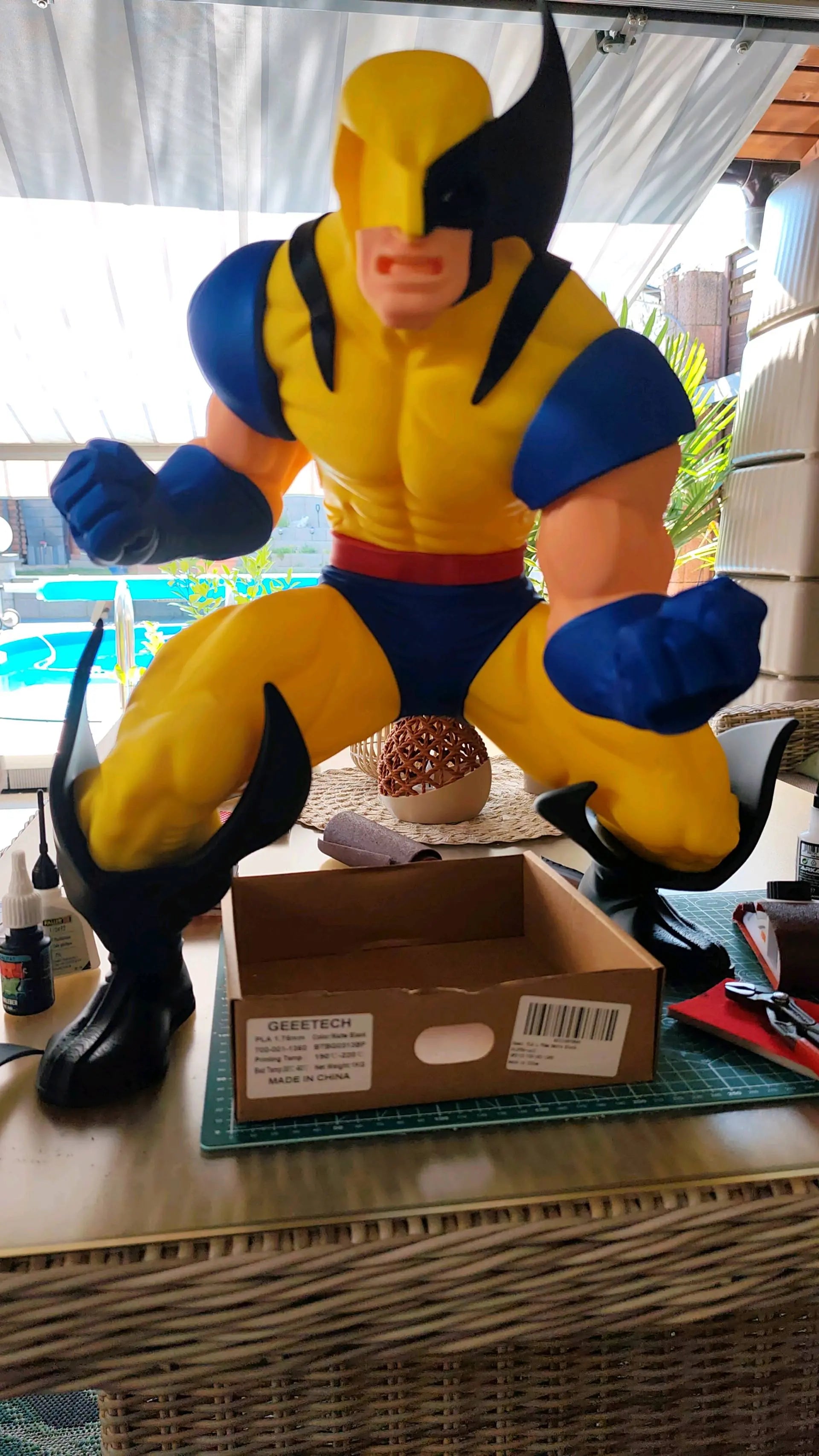 21" 1ft 9in Wolverine due to shape some gluing requred your end 6 walls quality piece by 3dCurioPrints