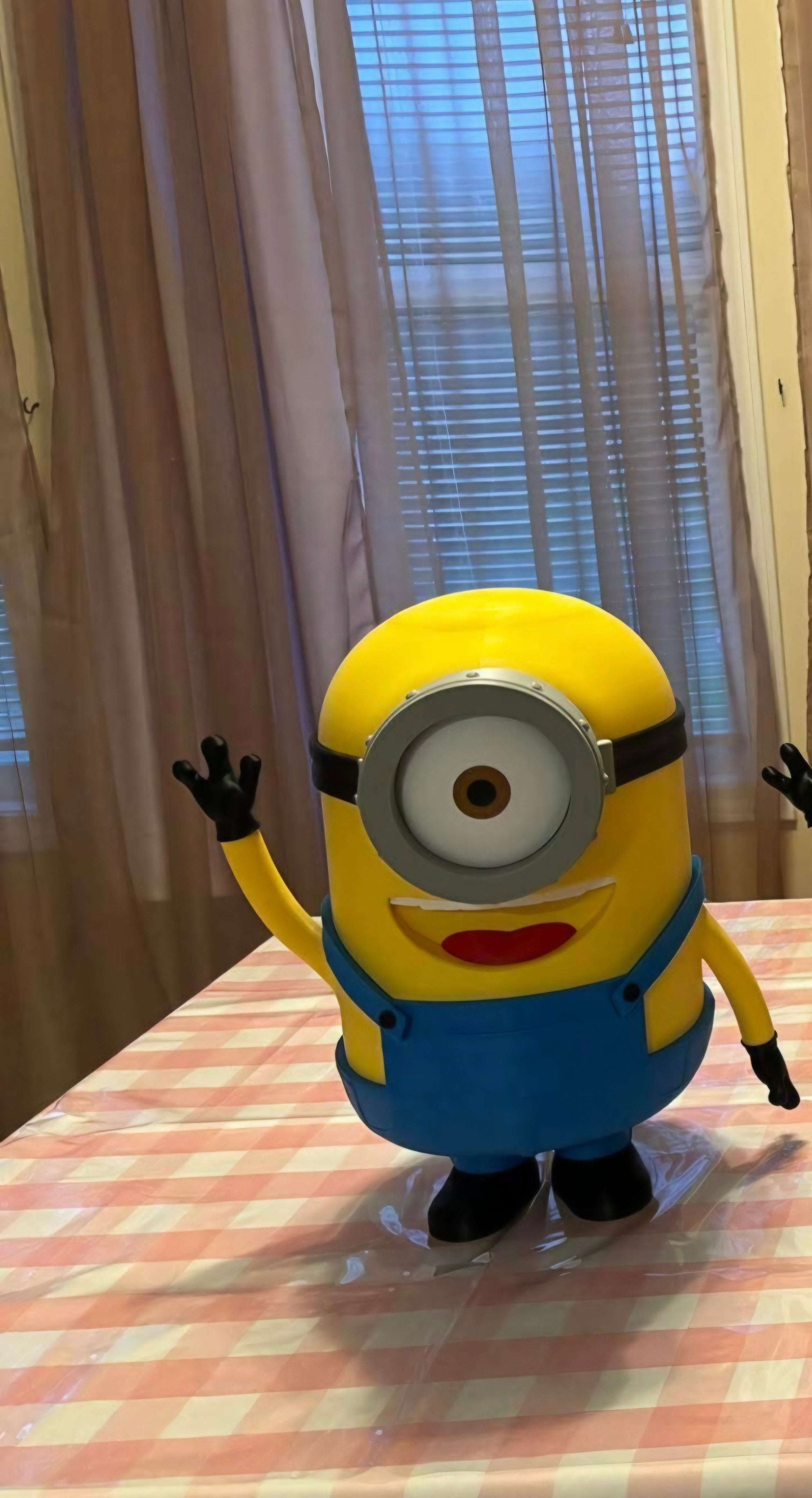 17-inch handmade Steve figure from Despicable Me Minions movie, middle character in last image