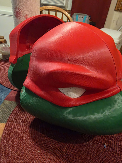 TMNT Raphael helmet mask for cosplay and collectibles, fits heads up to 24 inches, detailed and rare design