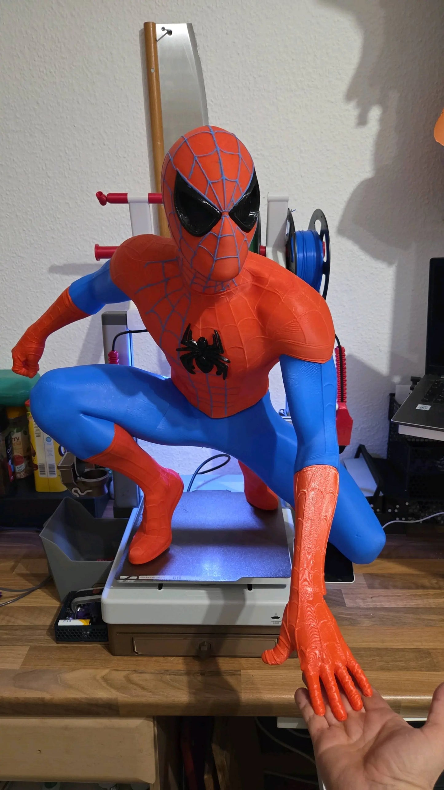 16" 1ft 4in Spiderman due to shape arm and leg glued on your end by 3dCurioPrints